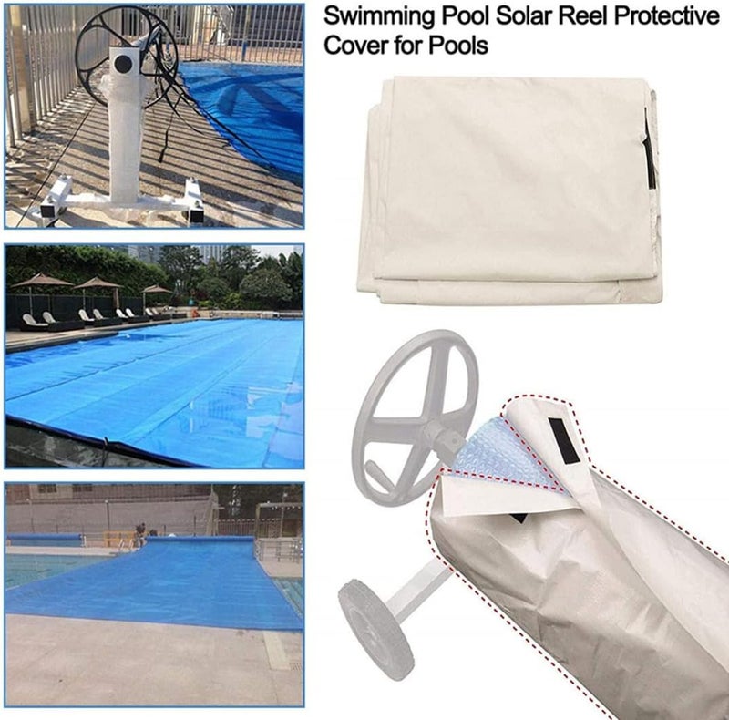 woobles Swimming Pool Roll Cover Protector, 490x96cm Ground Swimming Pools Cover, Waterproof Open Air Swimming Pool Roll Cover for Swimming Pool Reel - Image 3